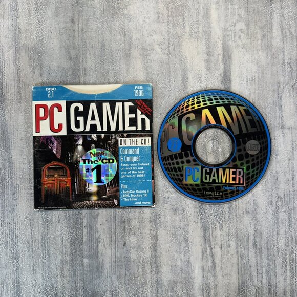 VTG PC Gamer Magazine CD ROM Demo Disc 2.1 Feb 1996 Command & Conquer Worms - Picture 2 of 4